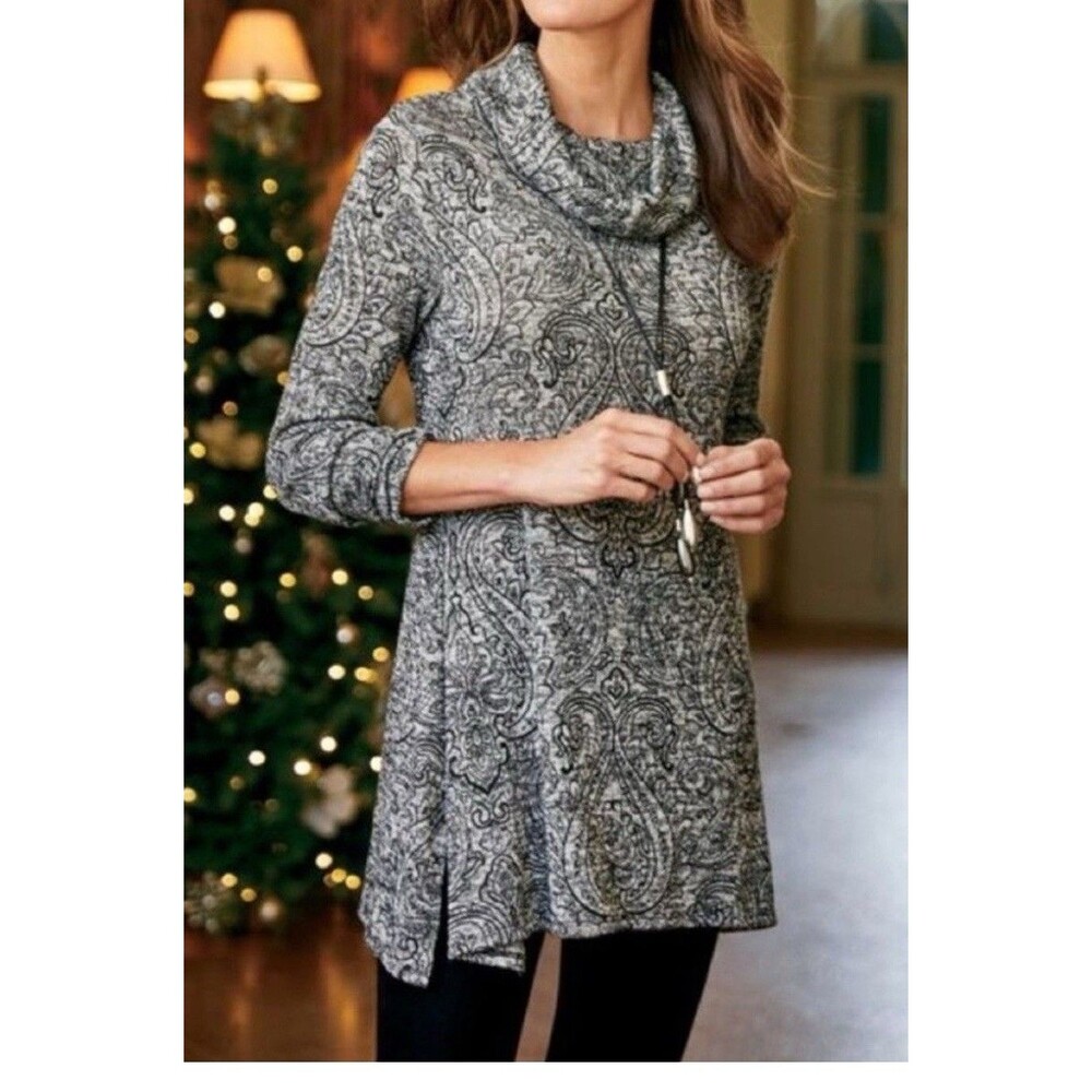 Soft Surroundings Cowl Neck Tunic, A Line Size XS Oversized